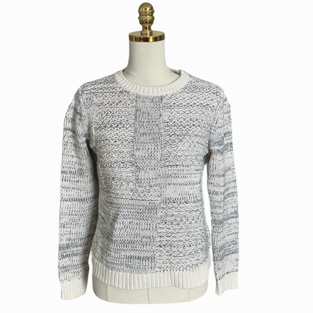 BANANA REPUBLIC Women Cotton Chunky Cable Knit Long Sleeve Crew Neck Sweater S